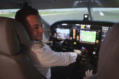 Pilot im Simulator
